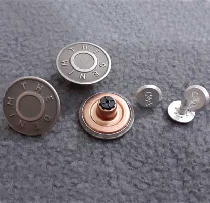 Brass Jeans Buttons