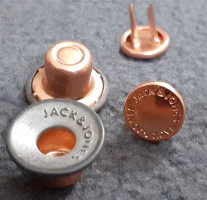 Brass Jeans Buttons