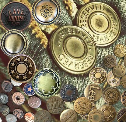 Brass Jeans Buttons