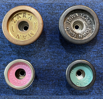 Brass Jeans Buttons